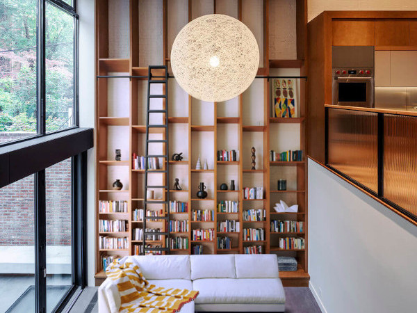Fort Greene Brownstone Living Room by Sherman Architects