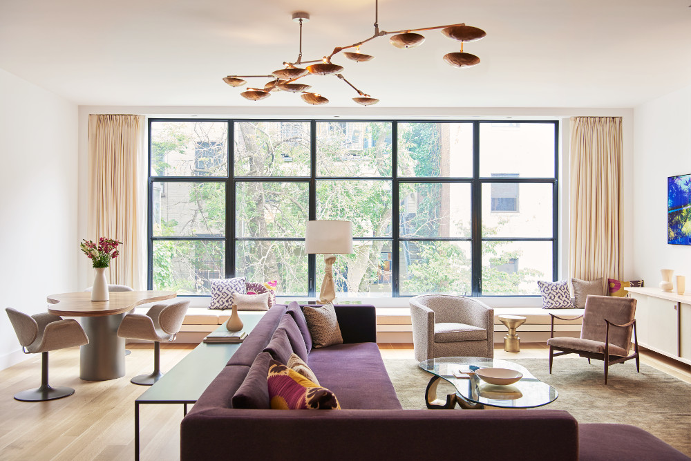 Brooklyn Heights Carriage House, Living Room by Sherman Architects