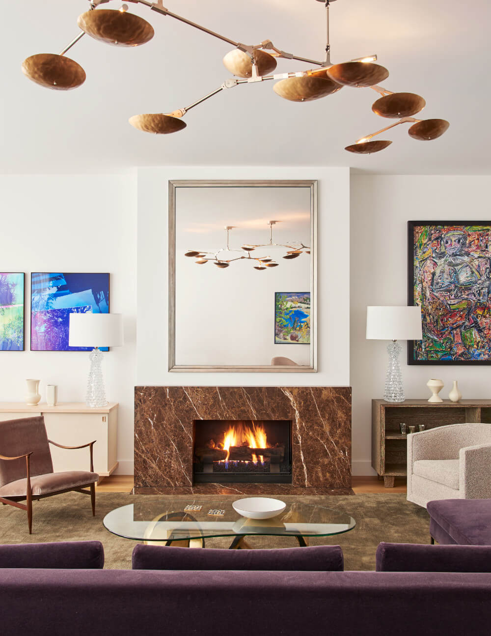 Brooklyn Heights Carriage House, Living Room by Sherman Architects