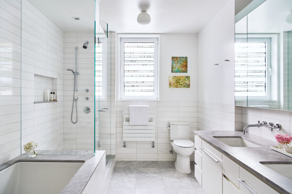 Brooklyn Heights Carriage House, Bathroom by Sherman Architects