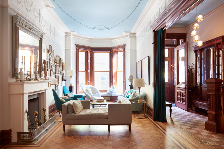 Park Slope Brownstone, Living Room by Sherman Architects