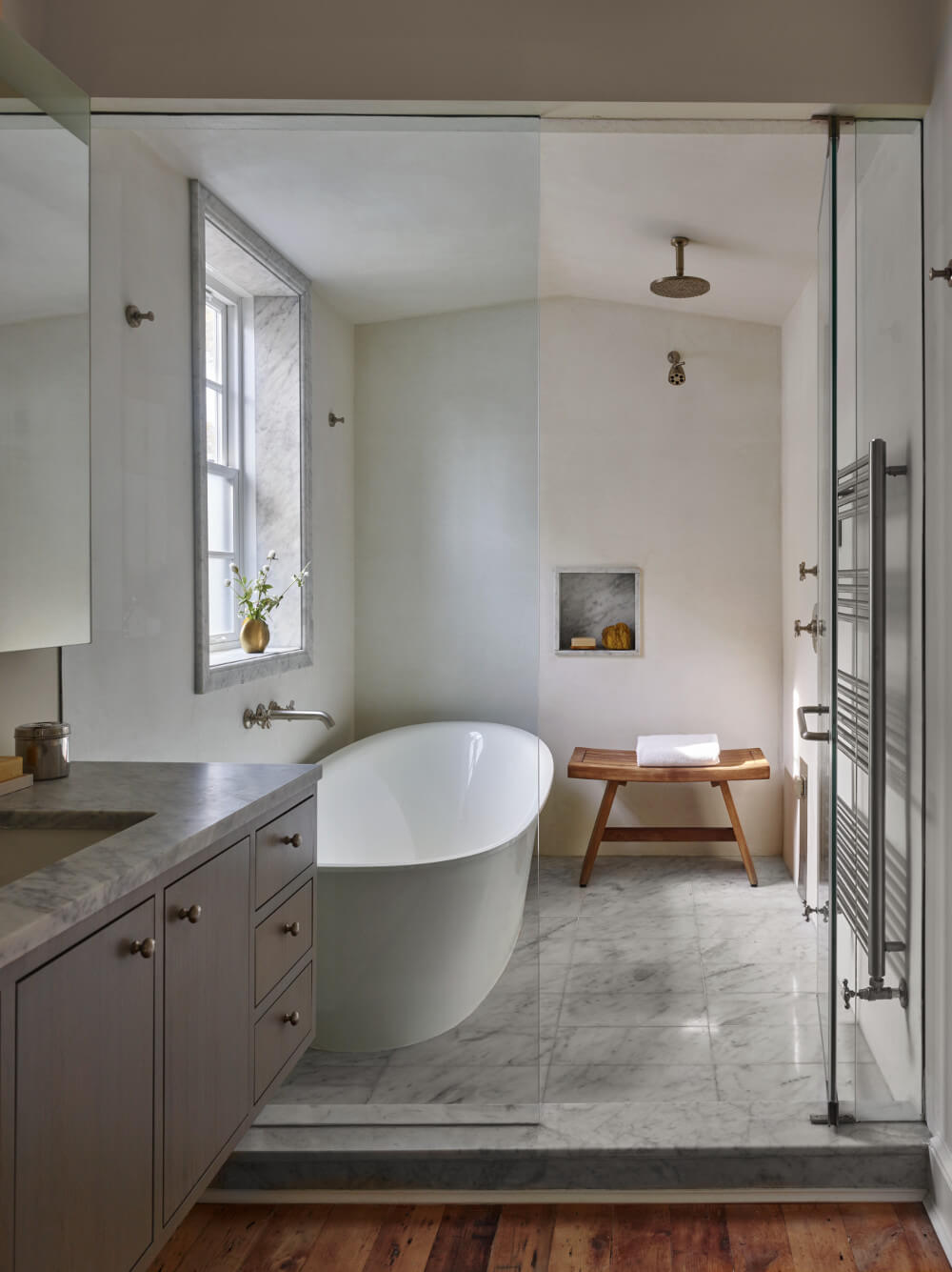 Greenpoint Row House, Bathroom by Sherman Architects