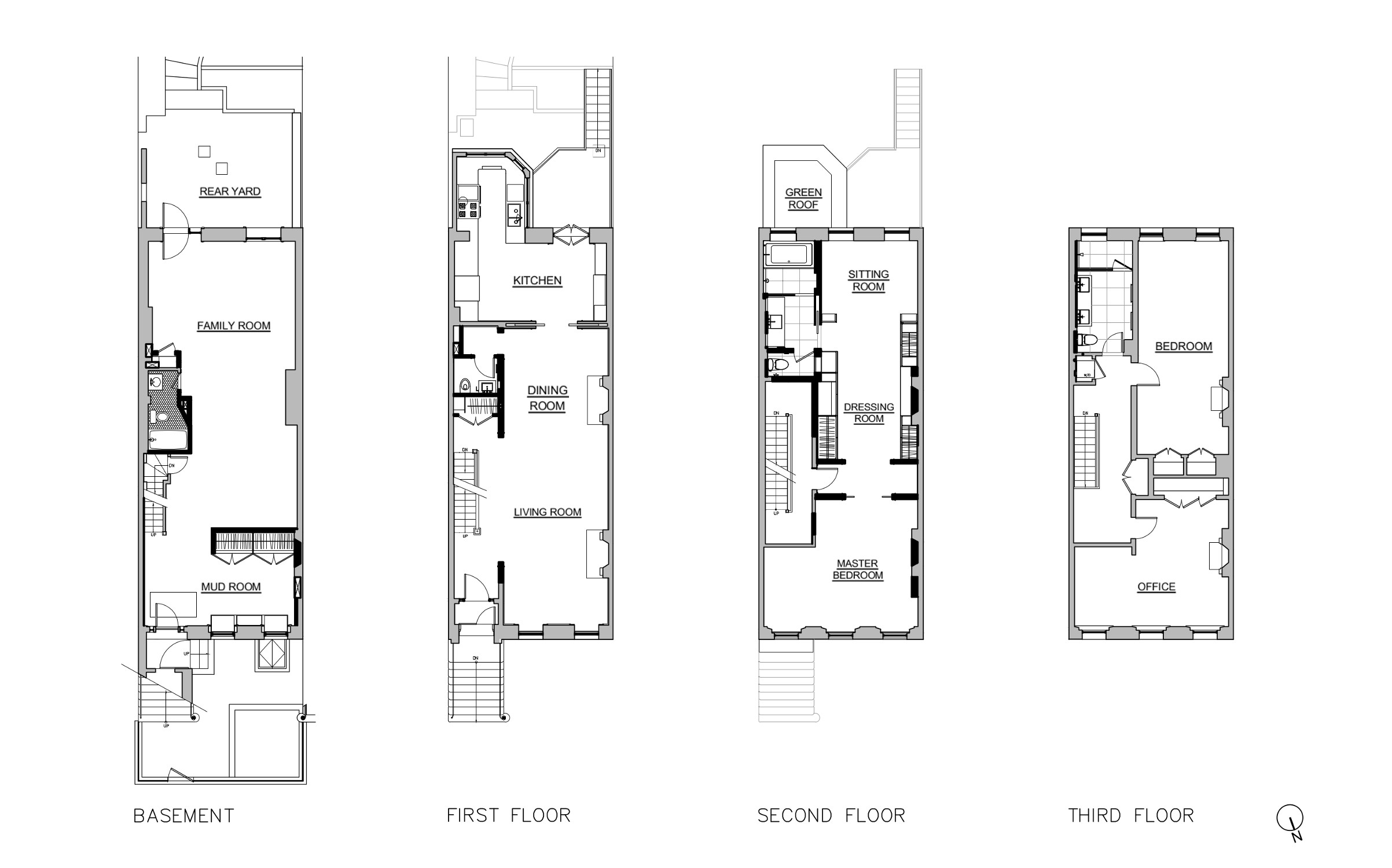 Brooklyn Heights Row House Blueprint by Sherman Architects