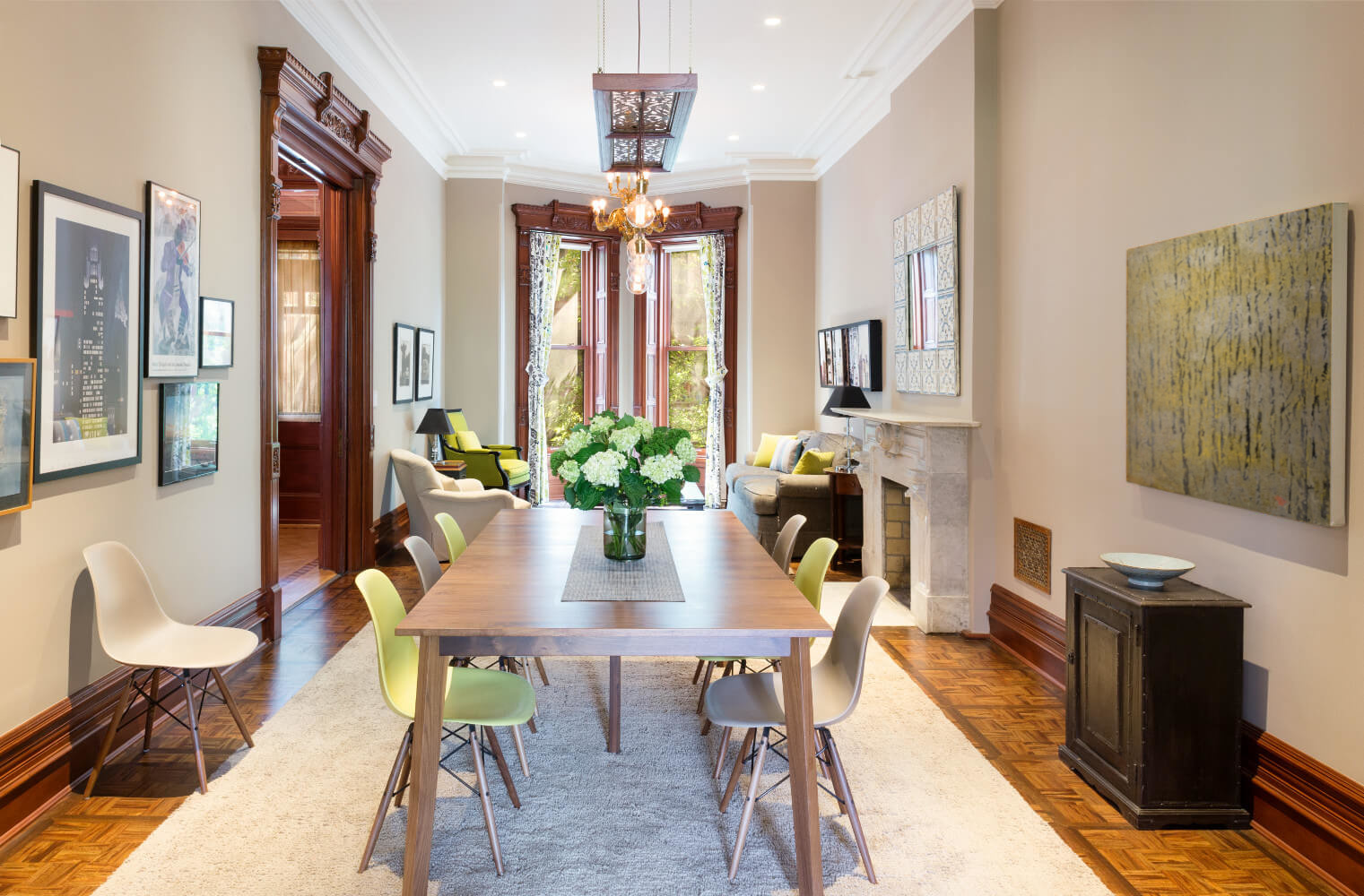 Park Slope Brownstone Renovation, Dining Room by Sherman Architects