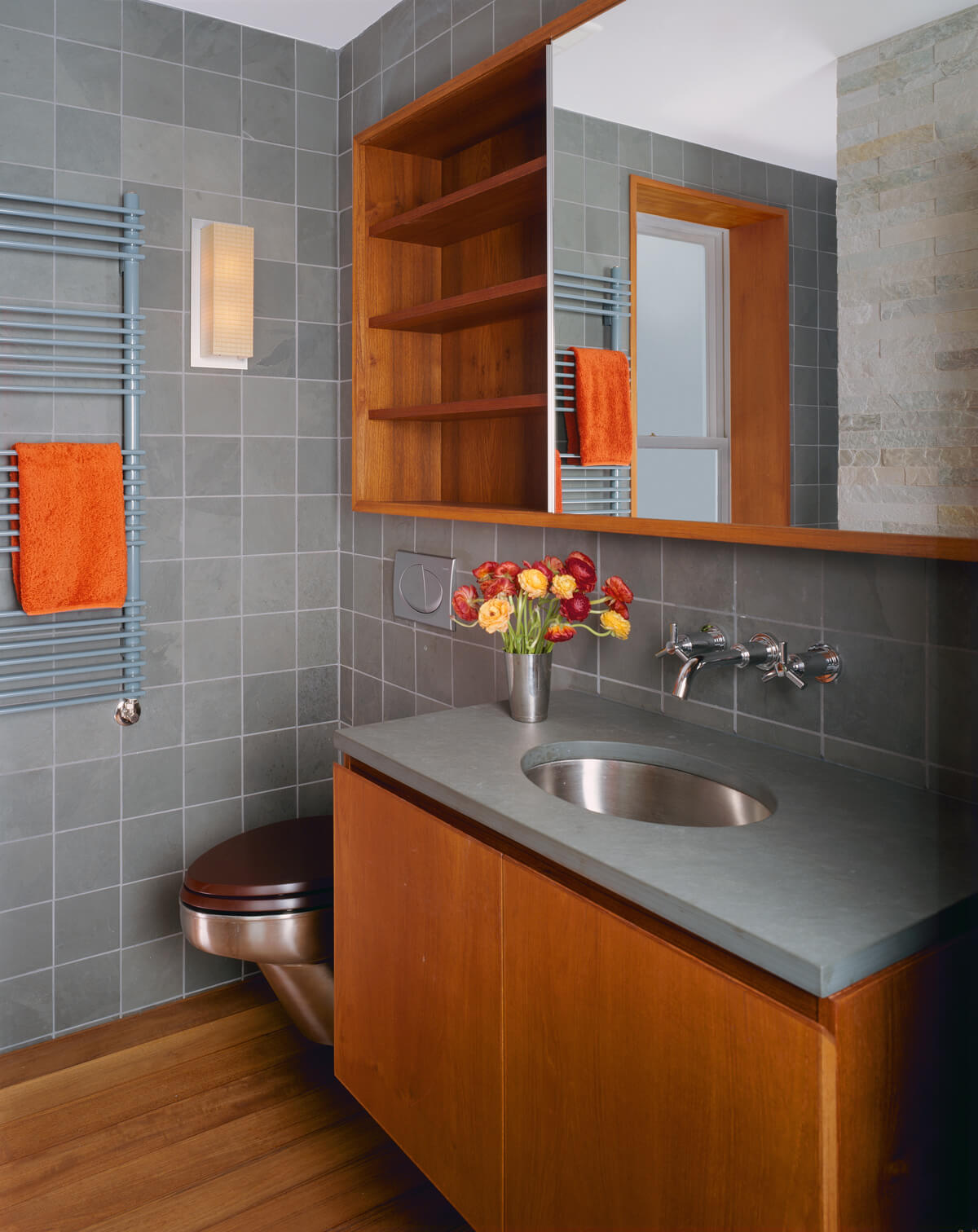 Carroll Gardens Row House guest bathroom