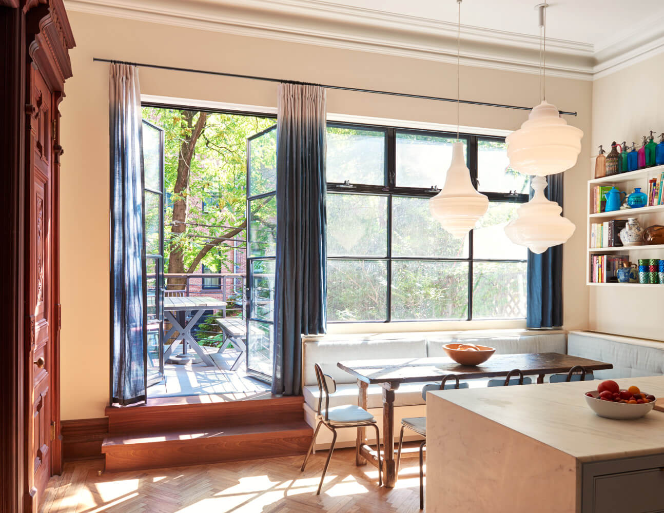 Park Slope Brownstone, Dining Room by Sherman Architects