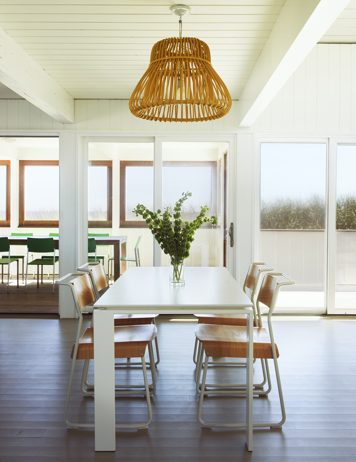 Fire Island House, Dining Room by Sherman Architects