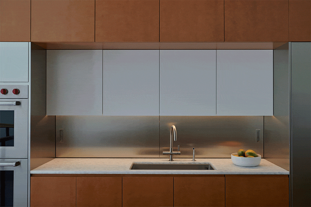 Fort Greene Brownstone Backsplash designed by Sherman Architects