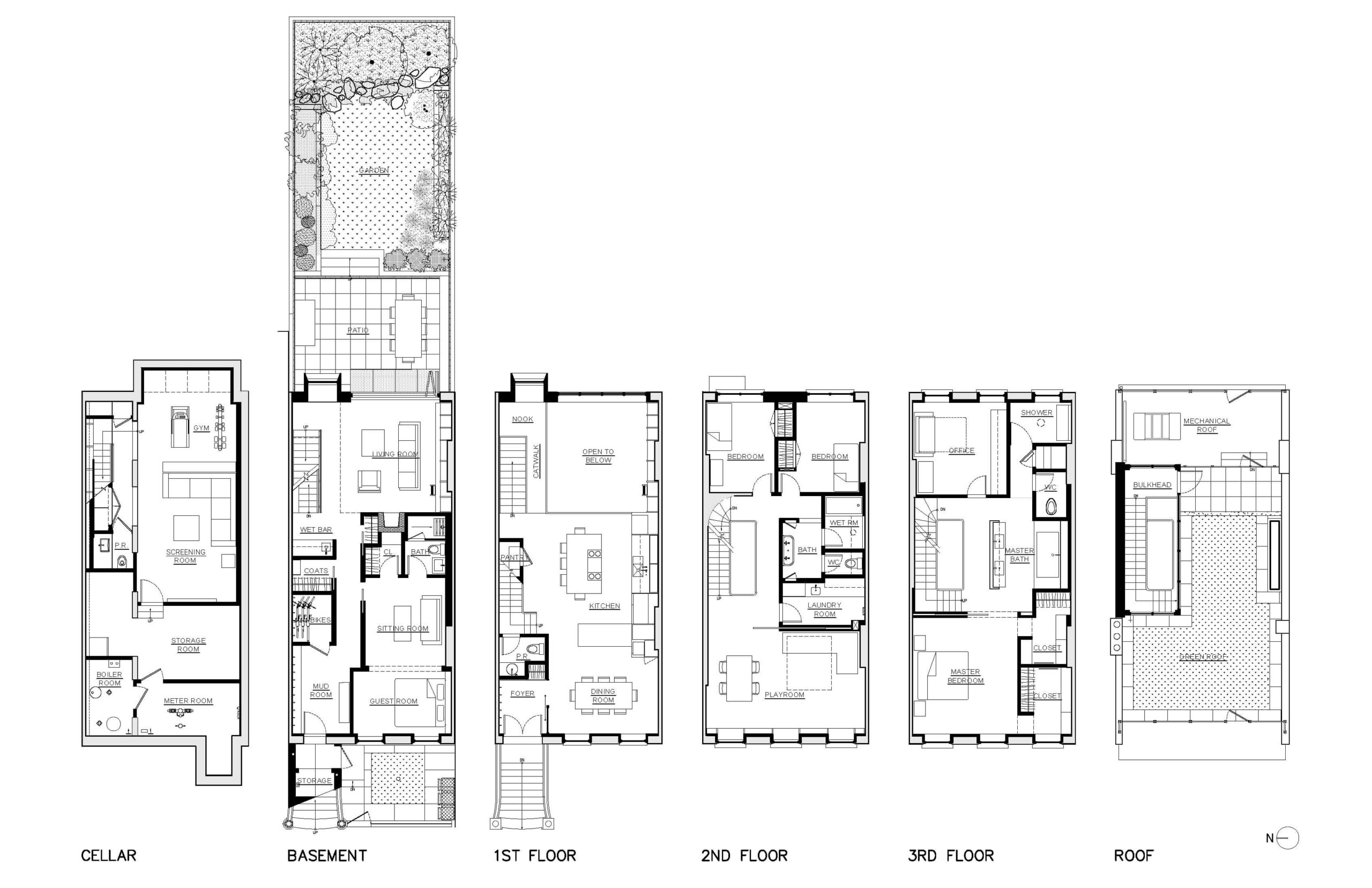 Tribeca Loft Blueprint Plan by Sherman Architects