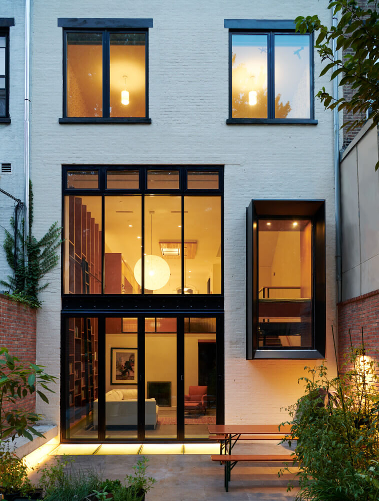 Fort Greene Brownstone Rear Facade by Sherman Architects