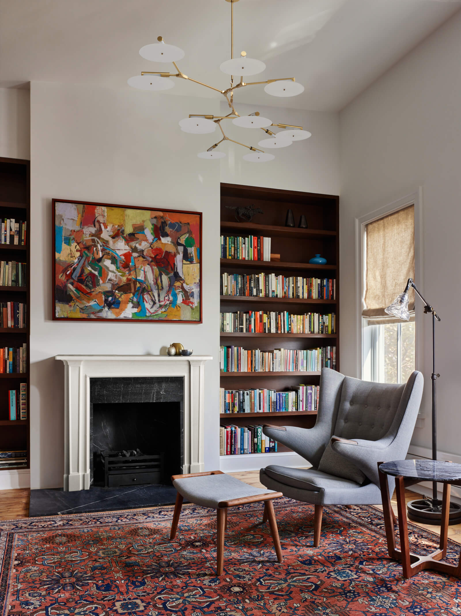 Greenpoint row house reading room