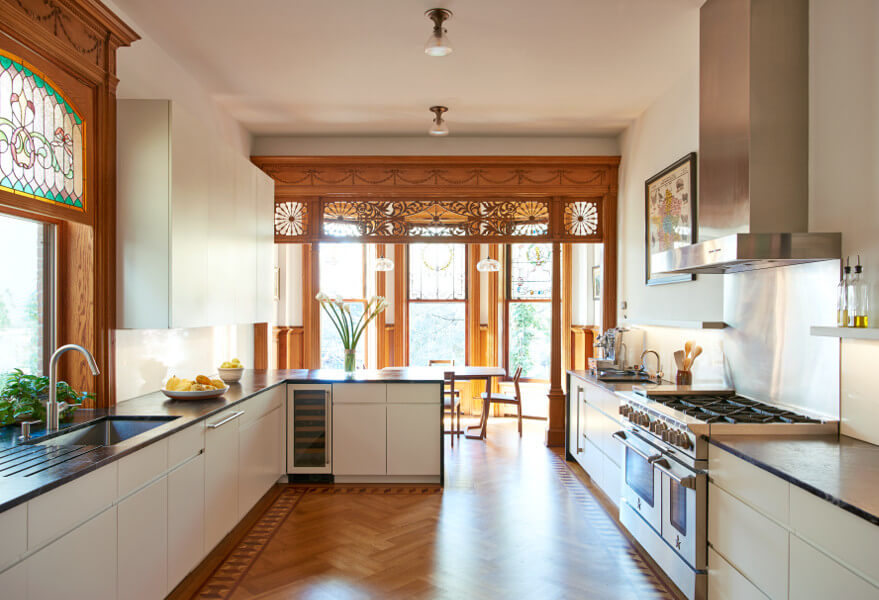Prospect Park West House, Kitchen by Sherman Architects