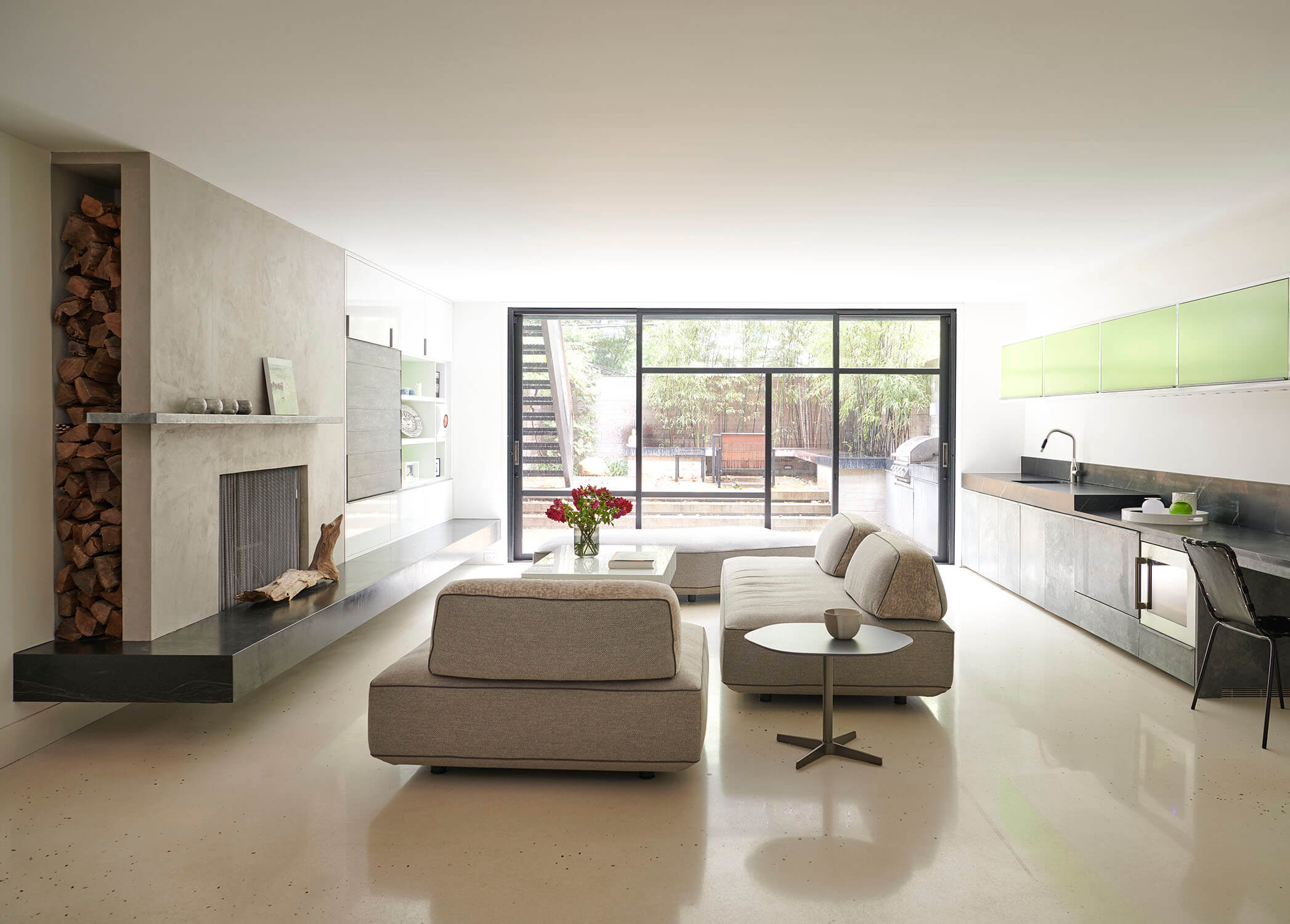 Park Slope Addition, Living Room by Sherman Architects