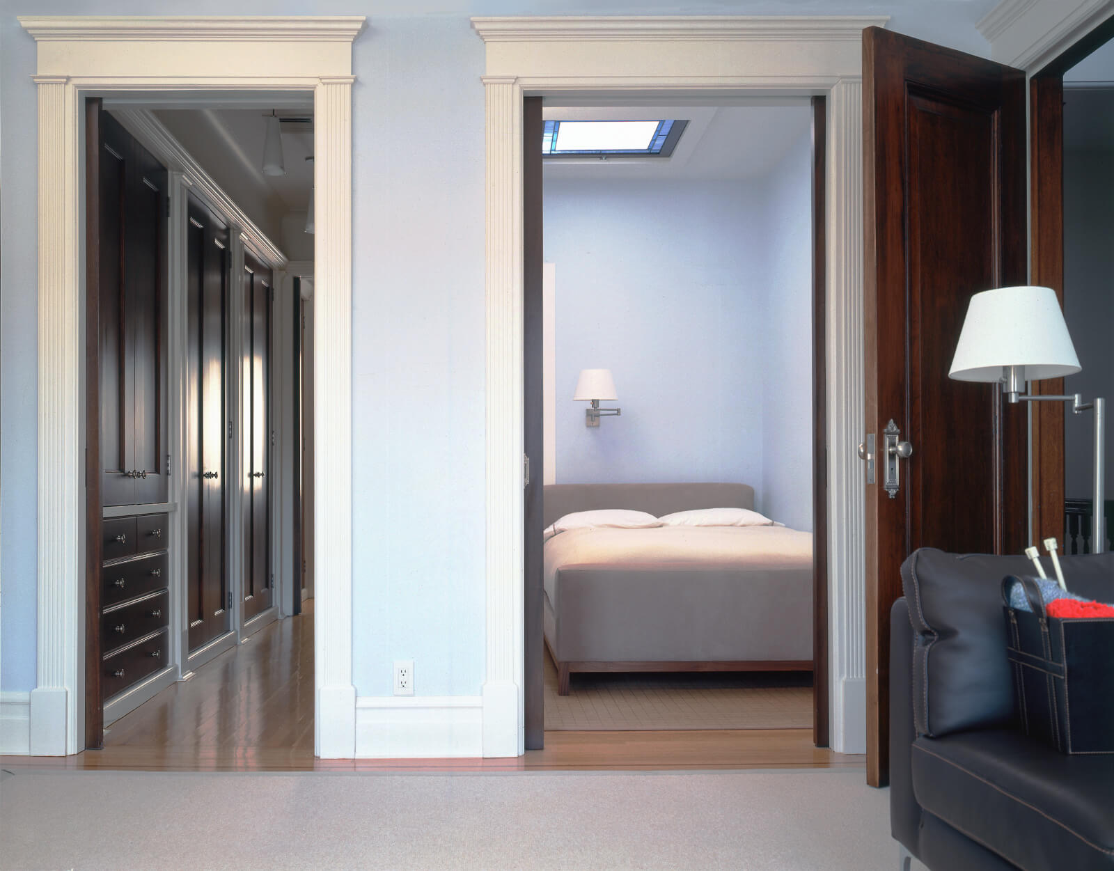 Park Slope limestone - sky-lit bedroom