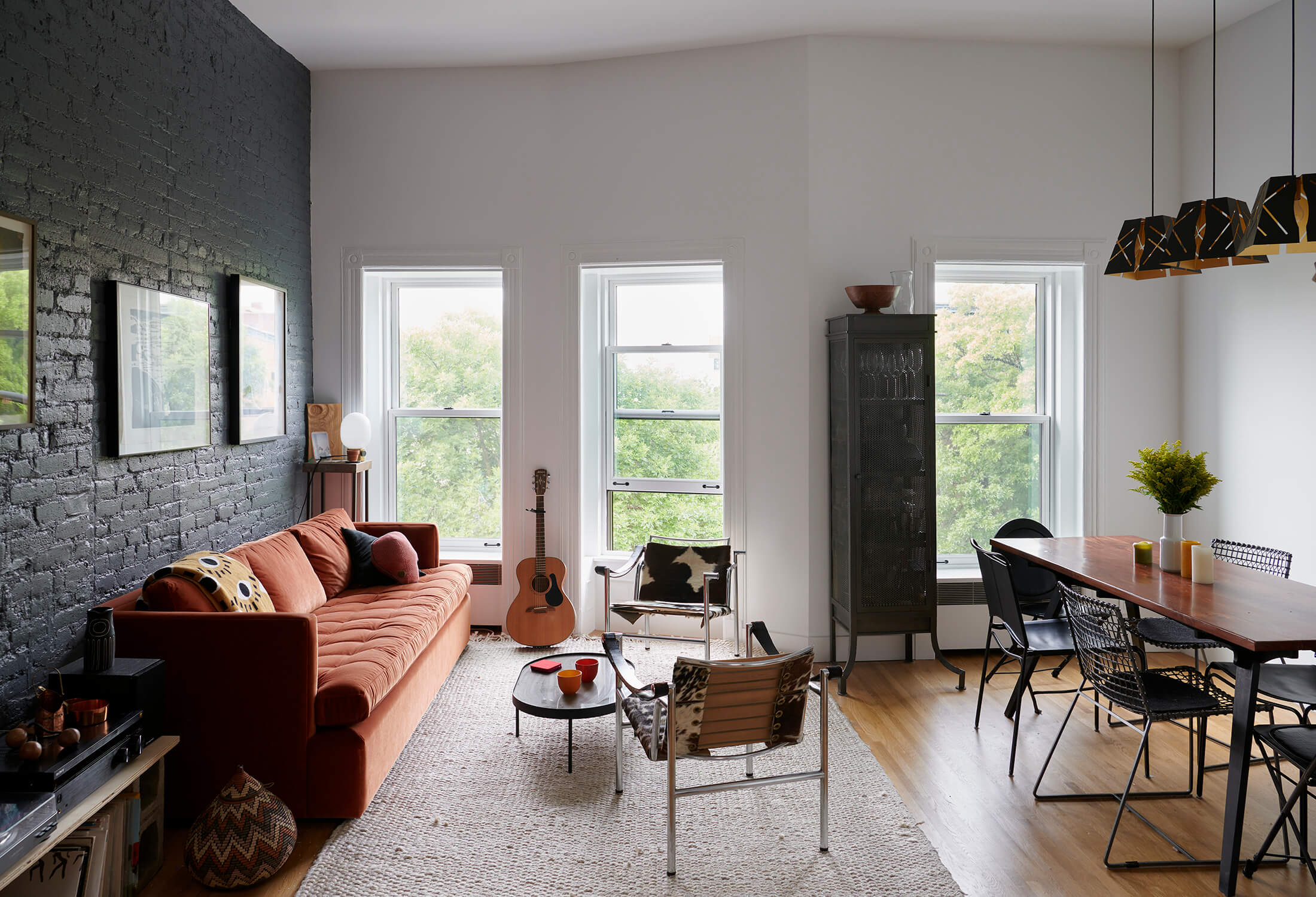 Prospect Heights Multi Family, Living Room by Sherman Architects