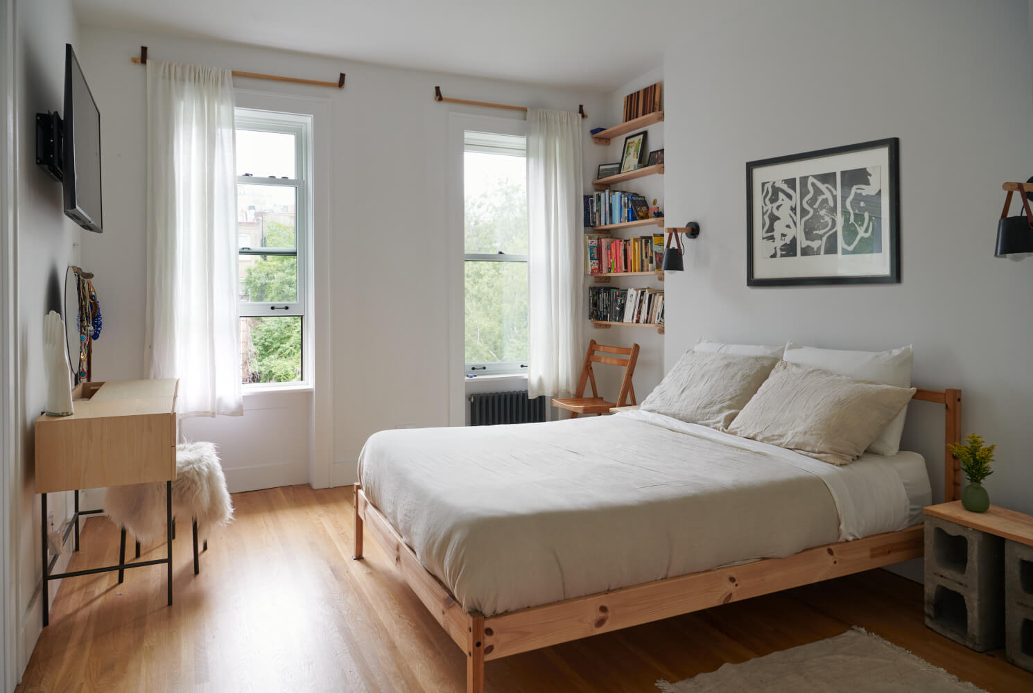 	Prospect Heights Multi Family, Bedroom by Sherman Architects
