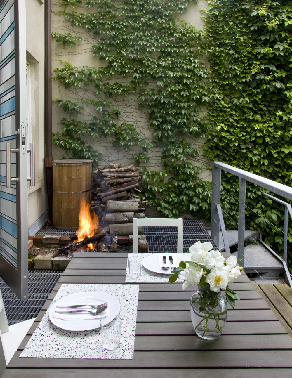 Crown Heights Row House, Deck by Sherman Architects