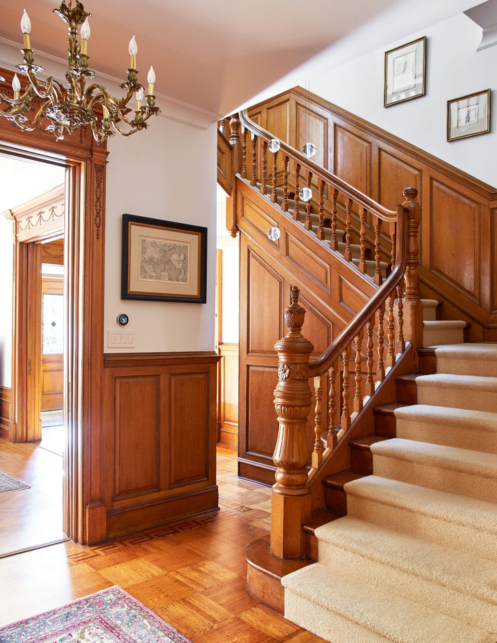Prospect Park West house - stair hall