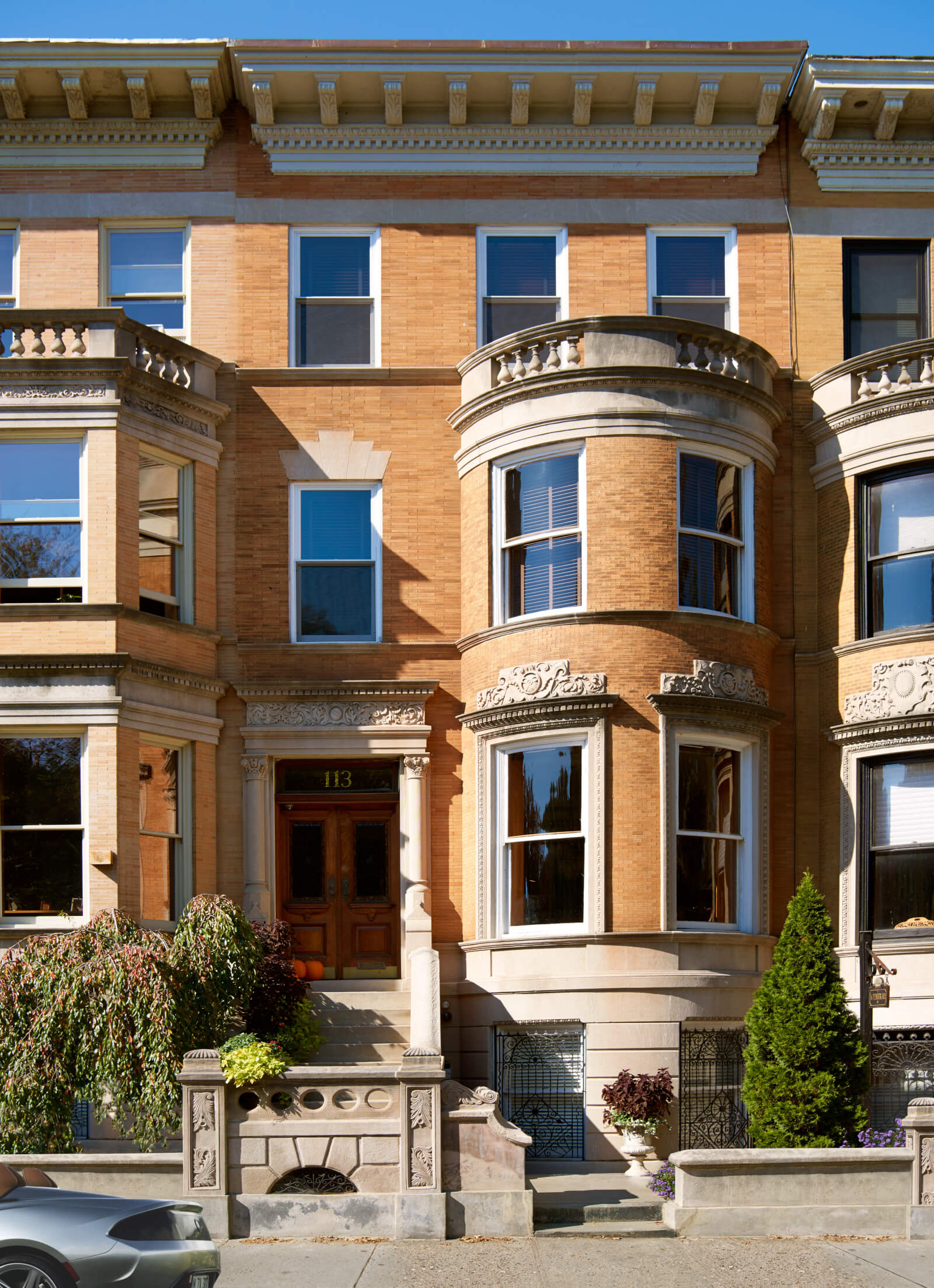 Prospect Park West house - front facade