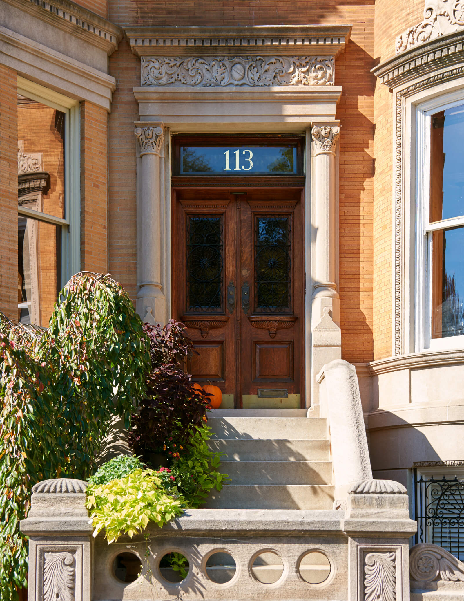 Prospect Park West house - front door