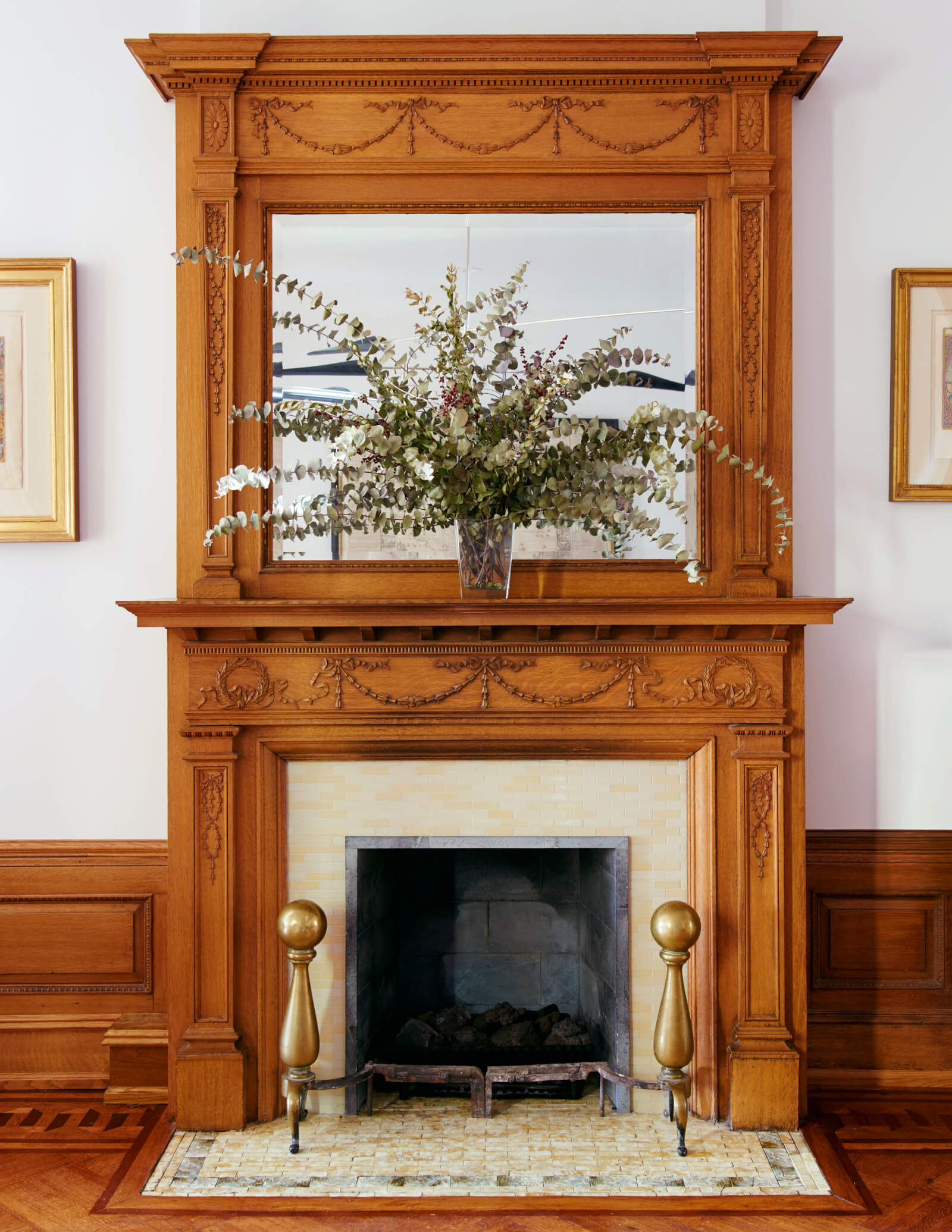 Prospect Park West house - mantel