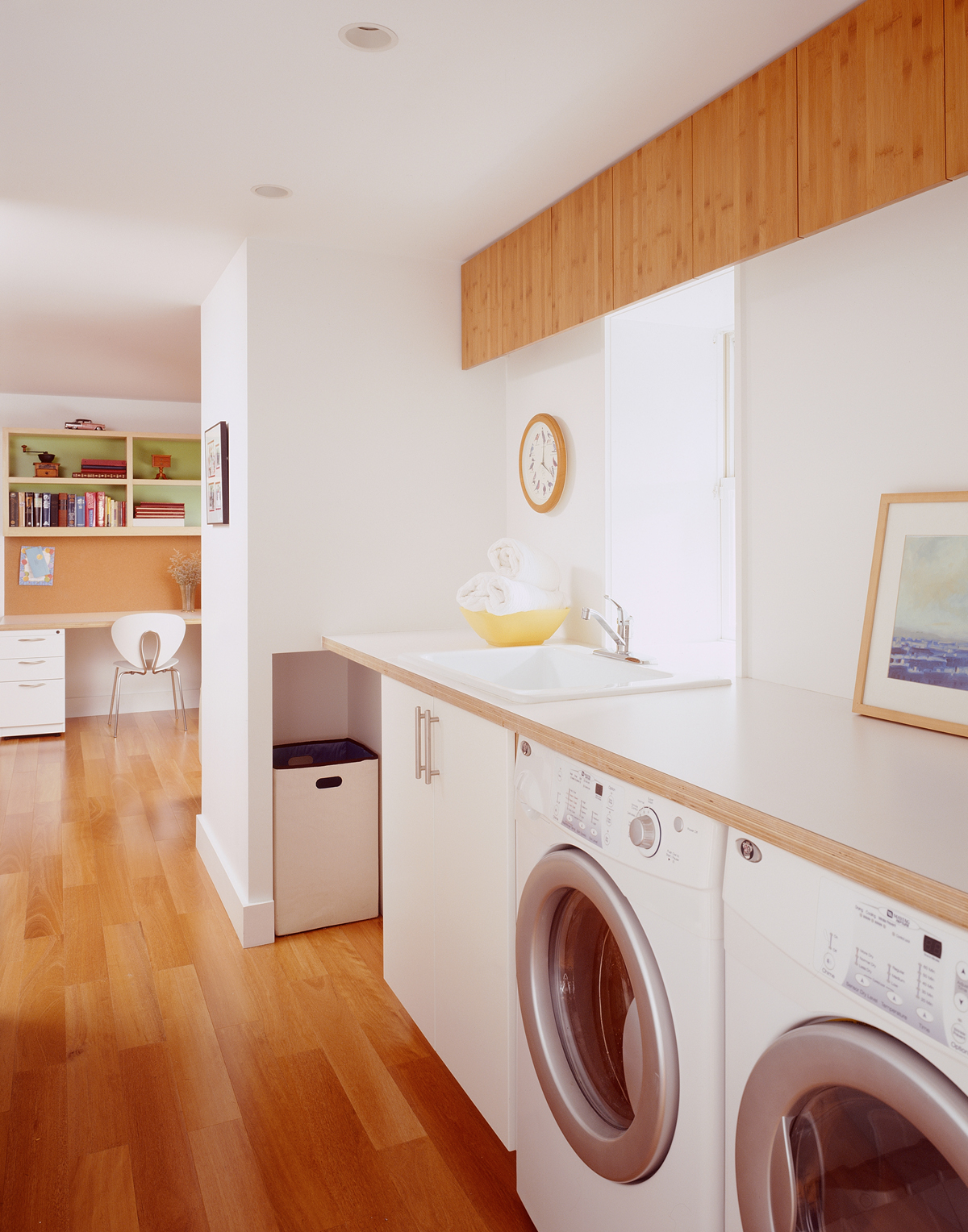 Park Slope Triplex, Laundry Room by Sherman Architects