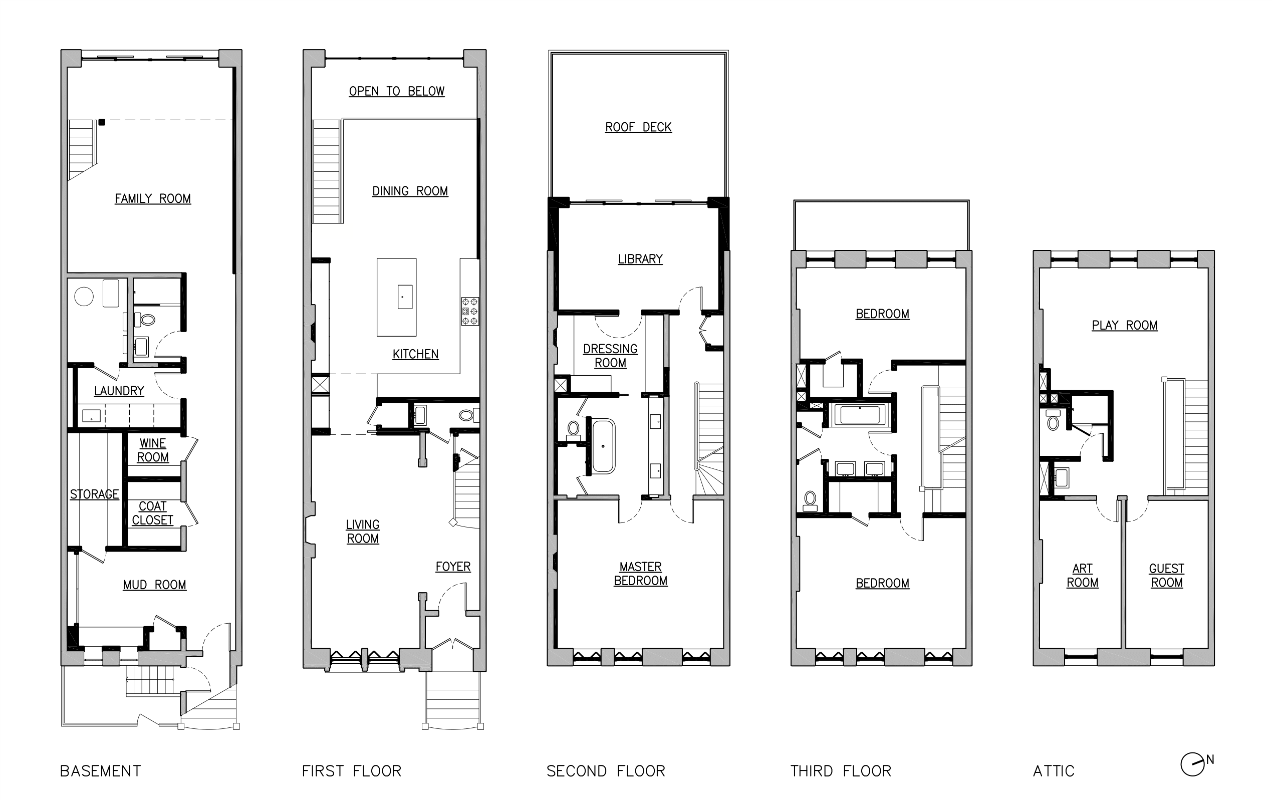 Brooklyn Heights Brownstone Blueprint by Sherman Architects
