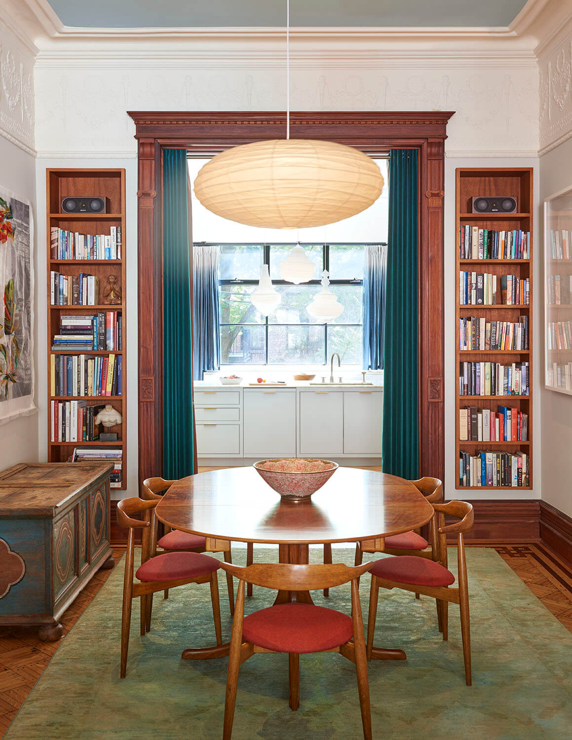 Park Slope Brownstone, Dining Room by Sherman Architects