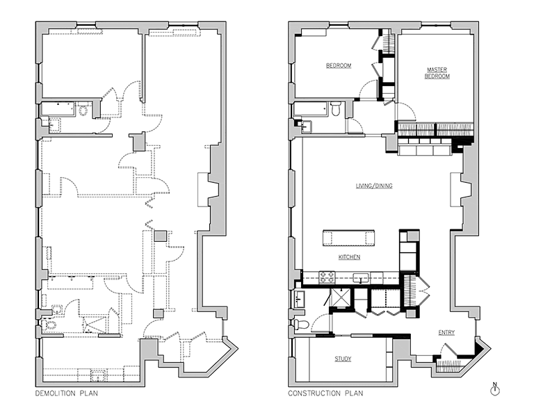 Carnegie Hill Apartment Blueprint by Sherman Architects