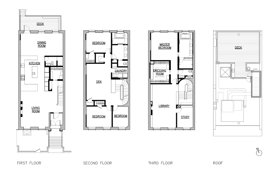 Carroll Gardens Townhouse, Blueprint by Sherman Architects