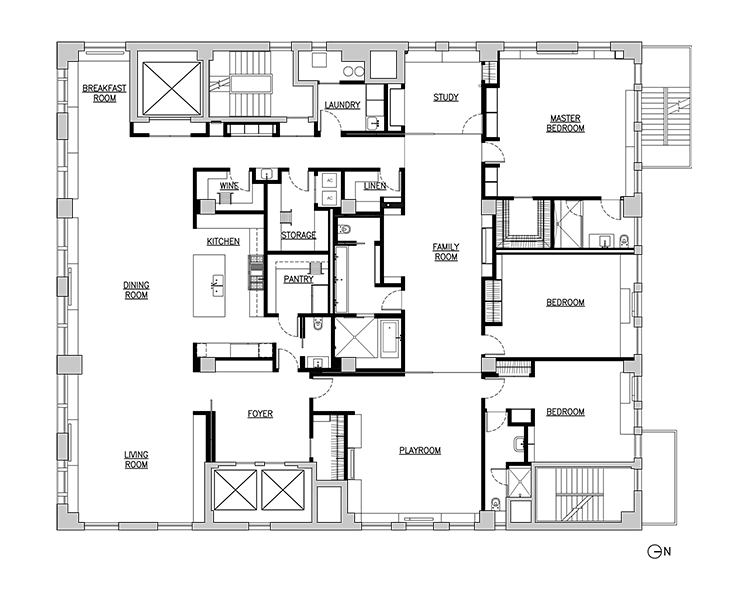 Chelsea Loft, Blueprint by Sherman Architects