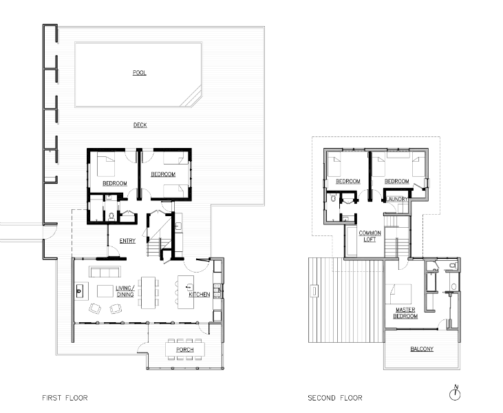 Fire Island House, Blueprint by Sherman Architects