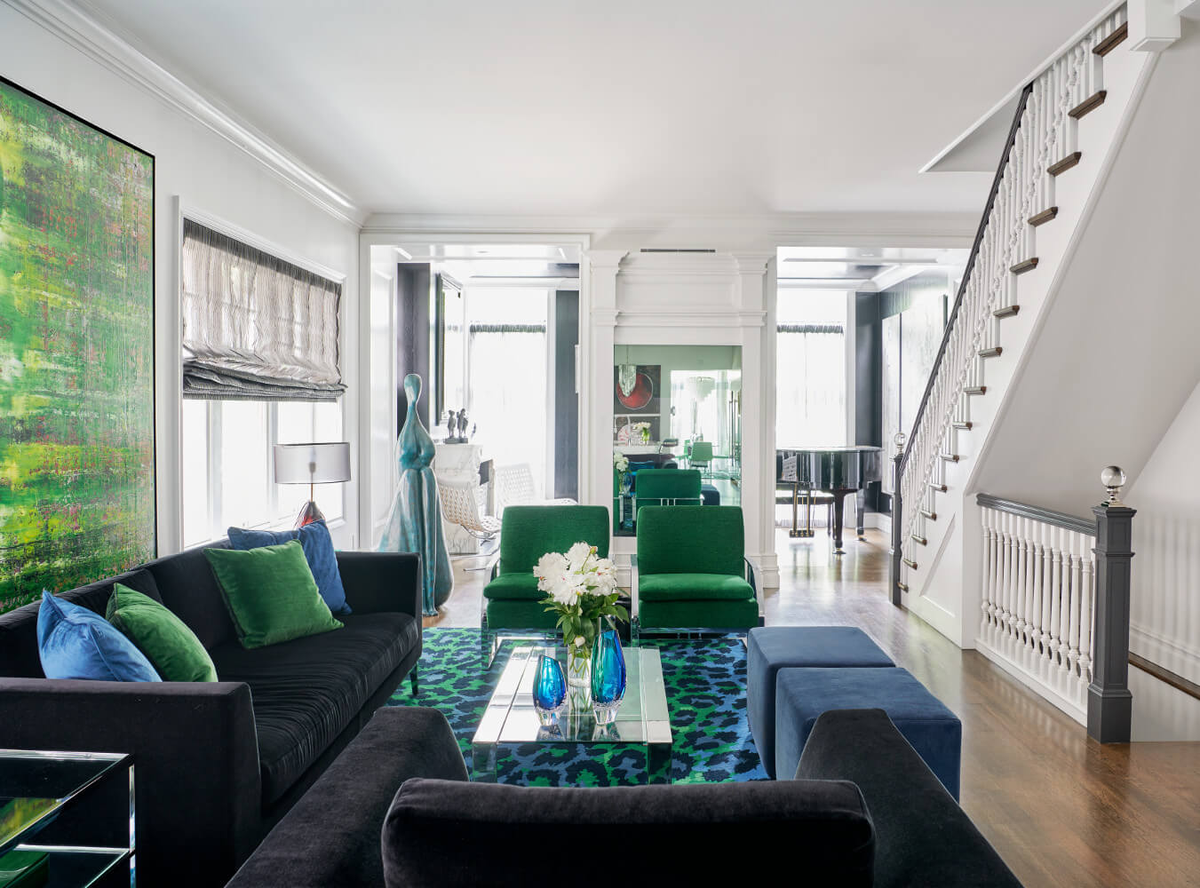 Prospect Park West Twin, Living Room by Sherman Architects