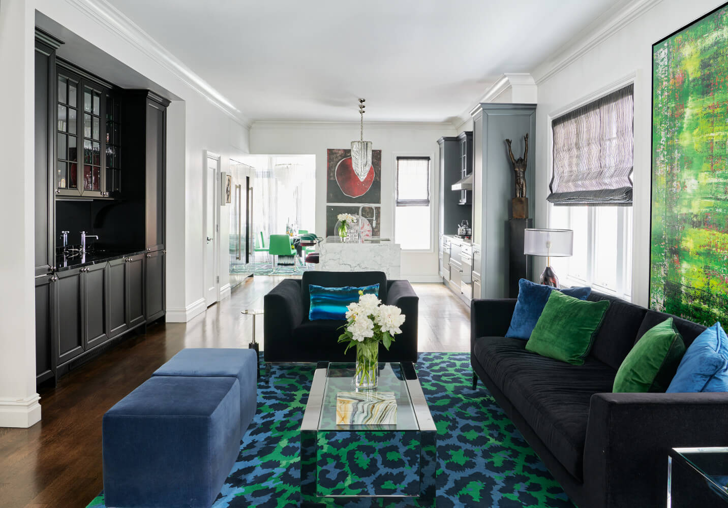 Prospect Park West Twin, Living Room by Sherman Architects
