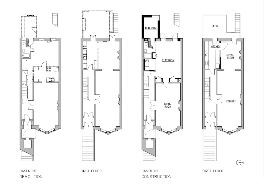 Park Slope Garden Blueprint by Sherman Architects