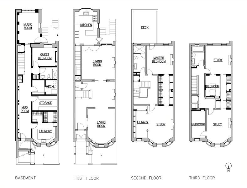 Park Slope Limestone Blueprint by Sherman Architects