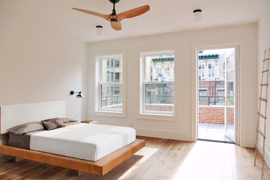 	Upper West Side Limestone, Bedroom by Sherman Architects