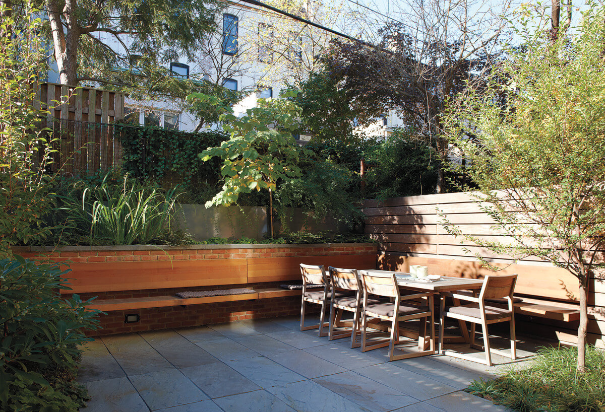 Park Slope Townhouse, Backyard by Sherman Architects