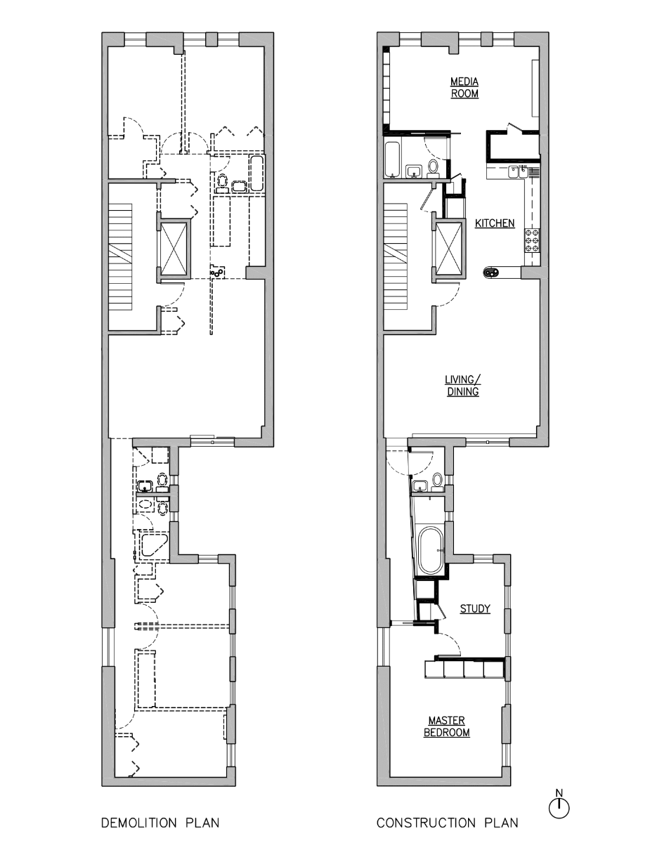 	Upper West Side Apartment, Blueprint by Sherman Architects