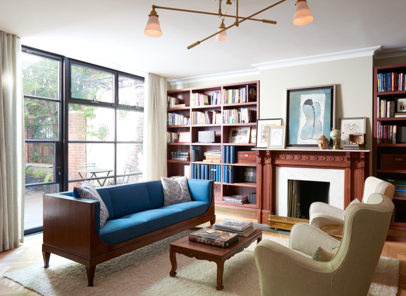 Park Slope Brownstone, Living Room by Sherman Architects