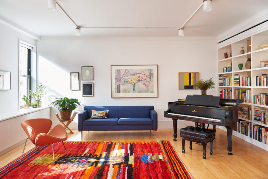 West End Avenue Apartment, Living Room by Sherman Architects