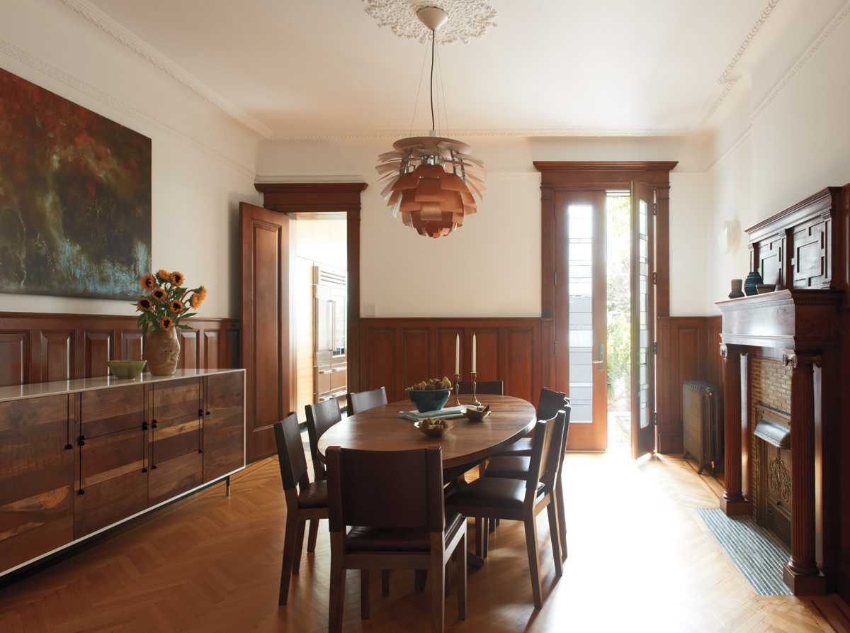 Park Slope Townhouse, Dining Room by Sherman Architects