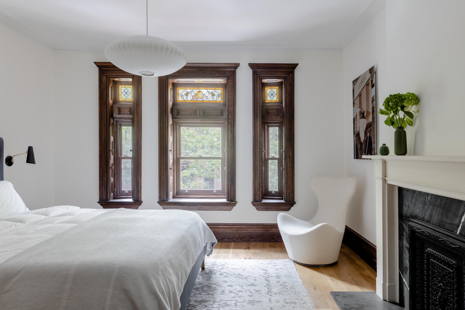 Prospect Heights Brownstone, Bedroom by Sherman Architects