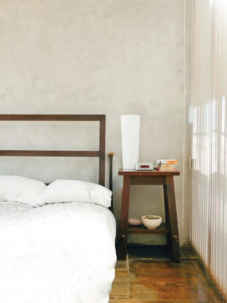 Prospect Heights House - concrete bedroom wall