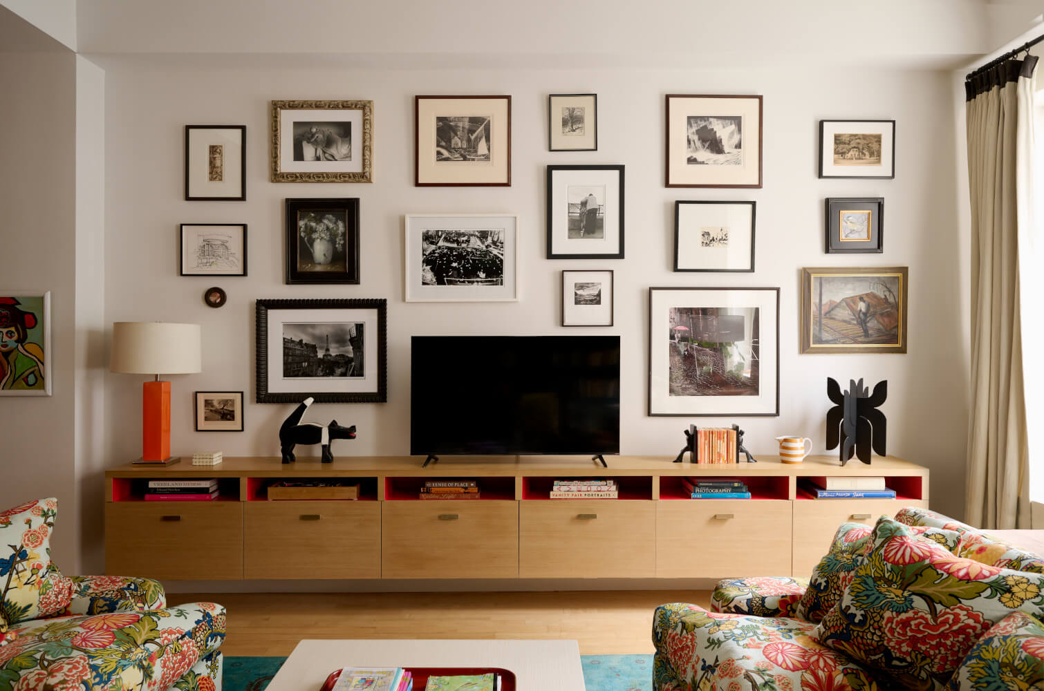 Financial District Apartment living room built-ins