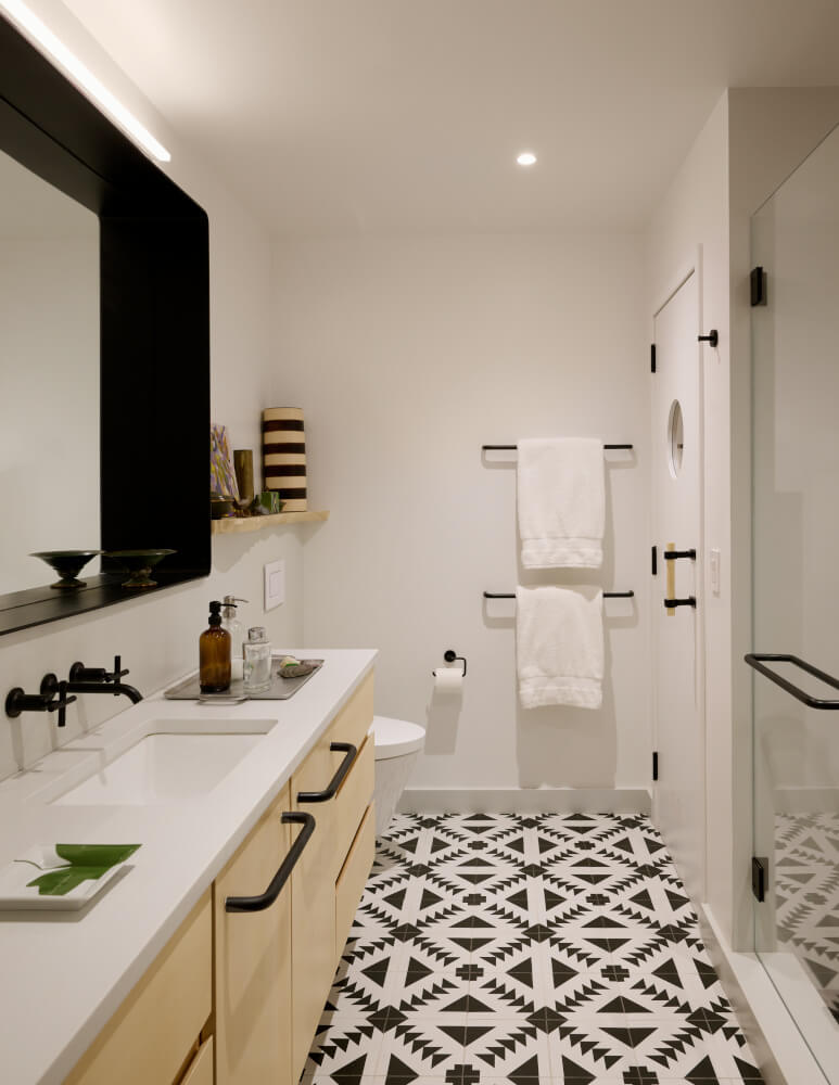 Financial District Apartment primary bathroom