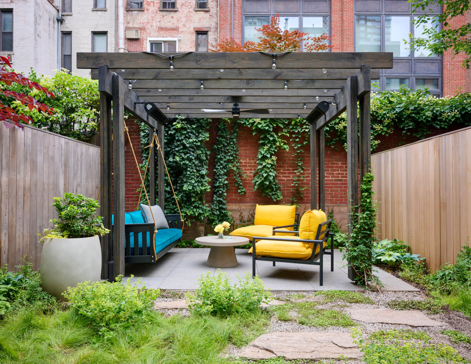 Upper West Side Brownstone - rear yard