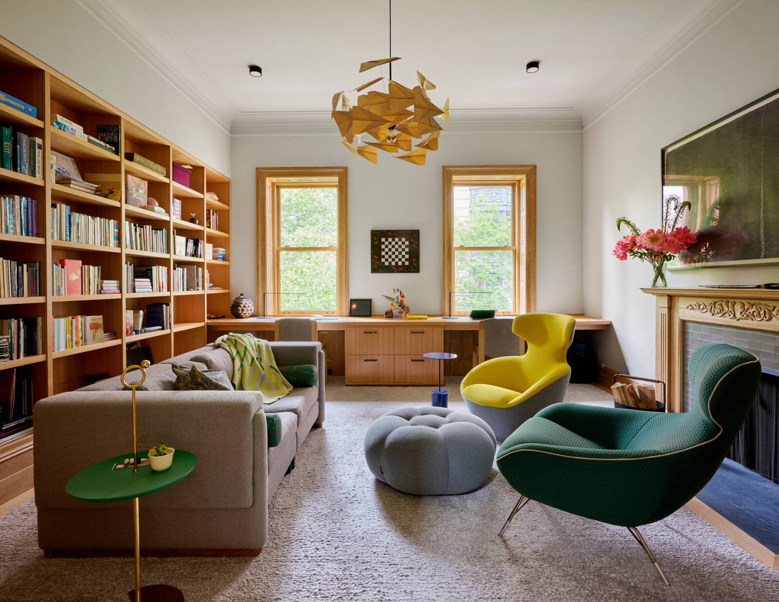 Upper West Side Brownstone - library