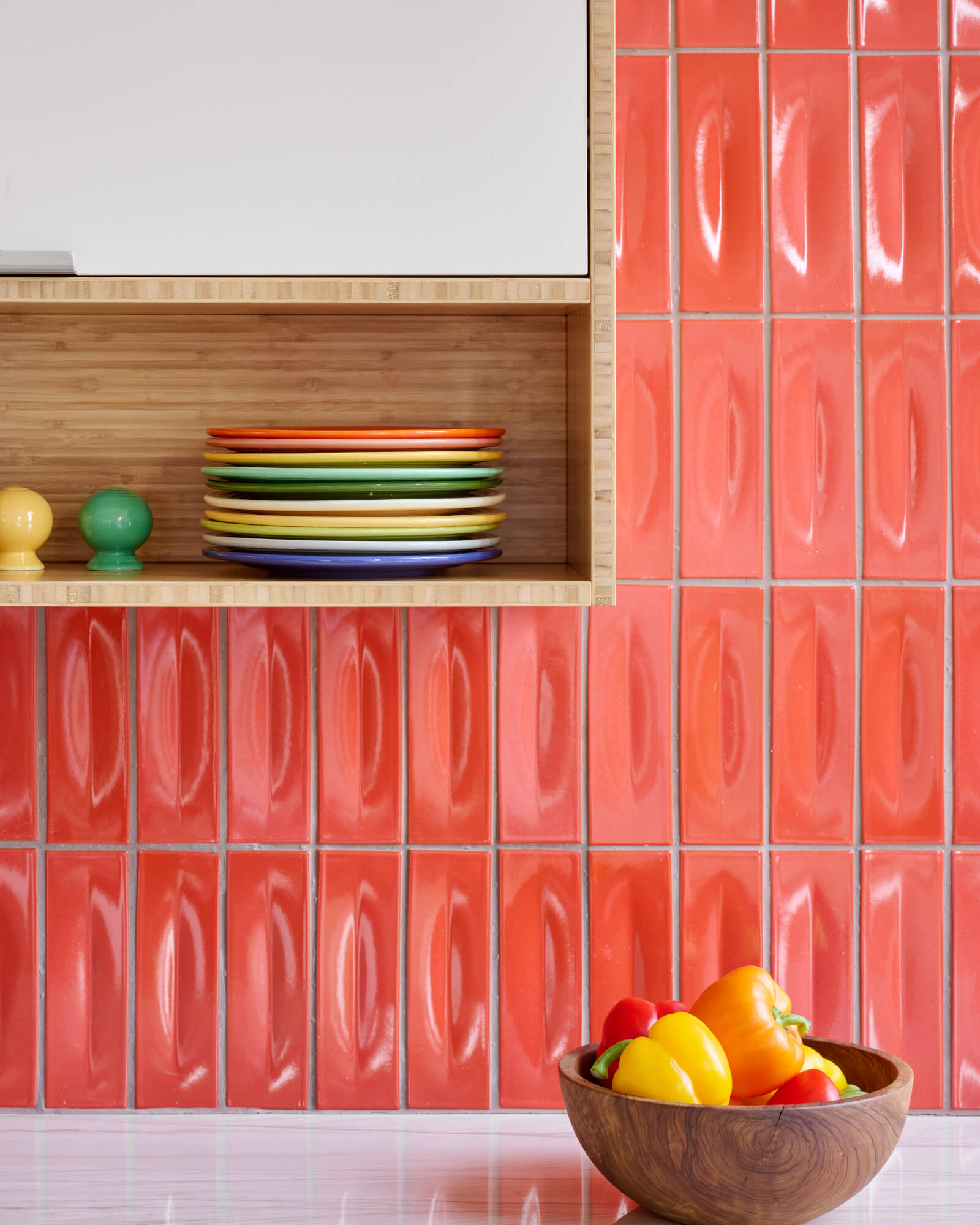 UN Plaza Apartment modern kitchen wall