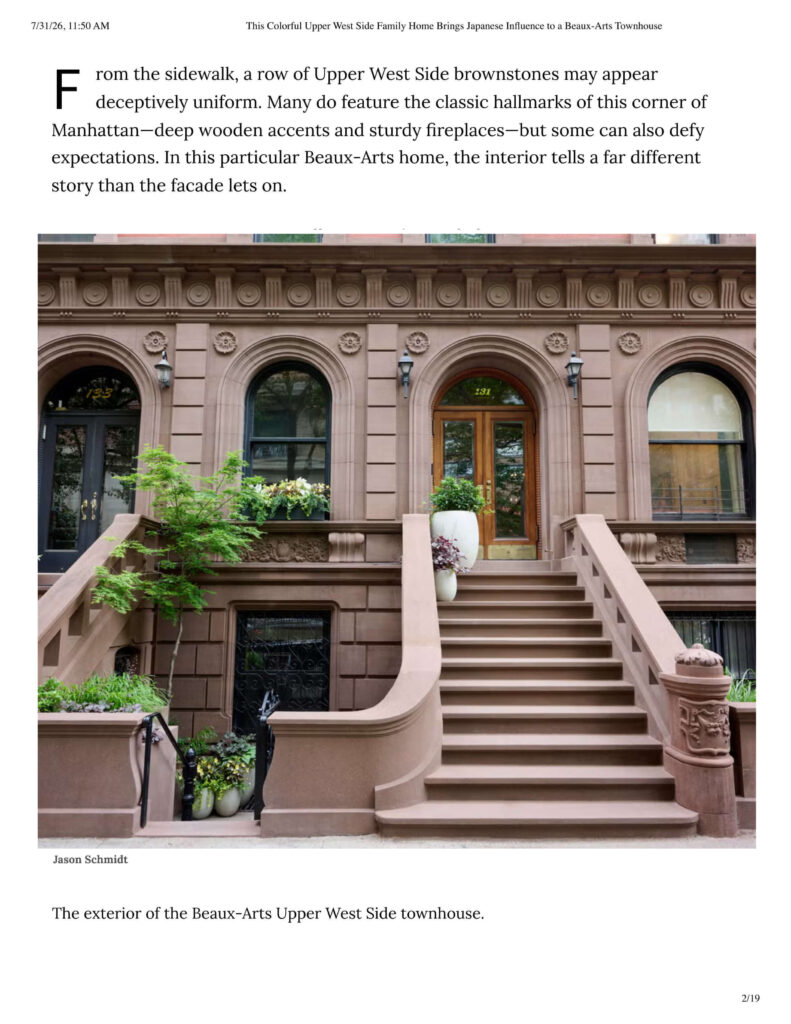 Elle Decor: a Beaux-Arts Townhouse